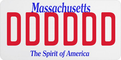 MA license plate DDDDDD