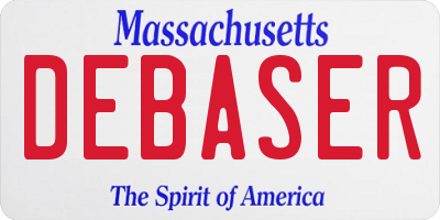 MA license plate DEBASER