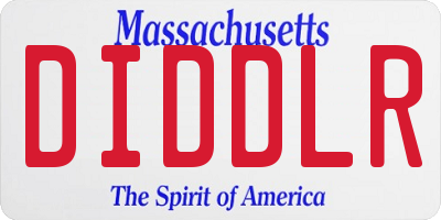 MA license plate DIDDLR