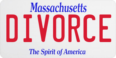 MA license plate DIVORCE