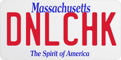 MA license plate DNLCHK