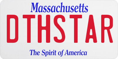 MA license plate DTHSTAR