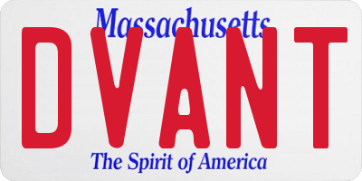 MA license plate DVANT