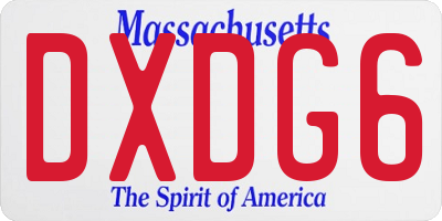 MA license plate DXDG6