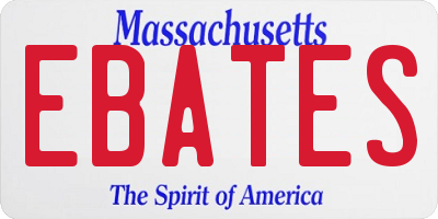 MA license plate EBATES