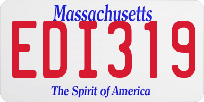 MA license plate EDI319