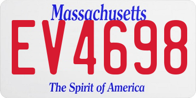 MA license plate EV4698