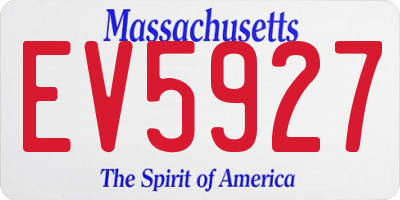 MA license plate EV5927