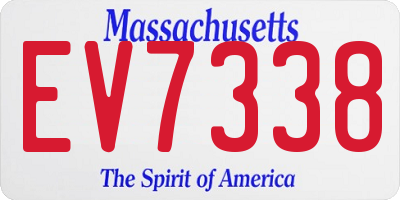 MA license plate EV7338