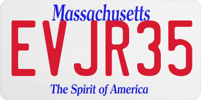 MA license plate EVJR35