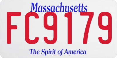 MA license plate FC9179