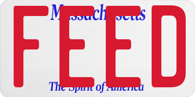 MA license plate FEED