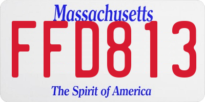 MA license plate FFD813