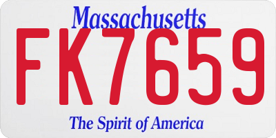 MA license plate FK7659