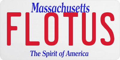 MA license plate FLOTUS