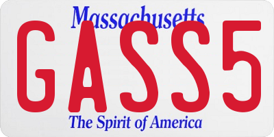 MA license plate GASS5