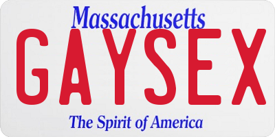 MA license plate GAYSEX