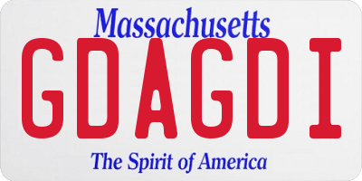 MA license plate GDAGDI