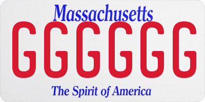 MA license plate GGGGGG