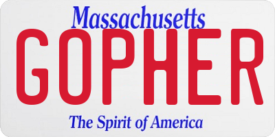 MA license plate GOPHER