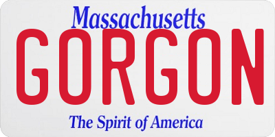 MA license plate GORGON