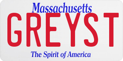 MA license plate GREYST