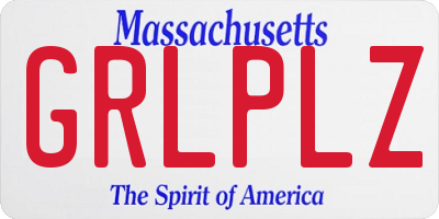 MA license plate GRLPLZ