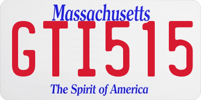 MA license plate GTI515