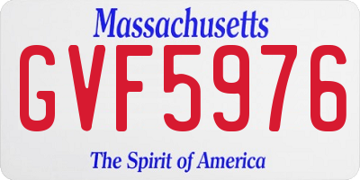 MA license plate GVF5976