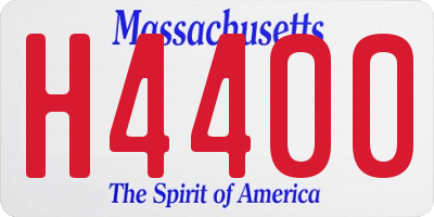 MA license plate H4400