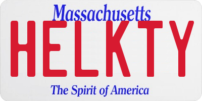 MA license plate HELKTY