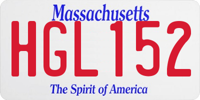 MA license plate HGL152