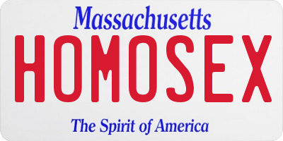 MA license plate HOMOSEX