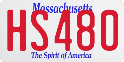 MA license plate HS480