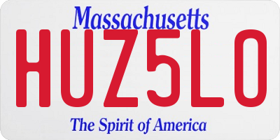 MA license plate HUZ5LO