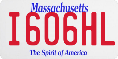 MA license plate I606HL