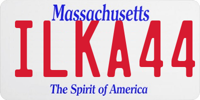 MA license plate ILKA44