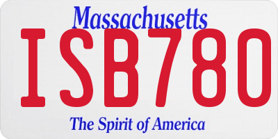 MA license plate ISB780