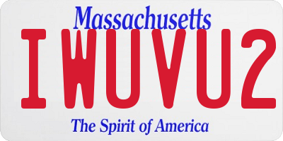 MA license plate IWUVU2