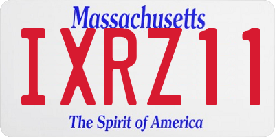 MA license plate IXRZ11