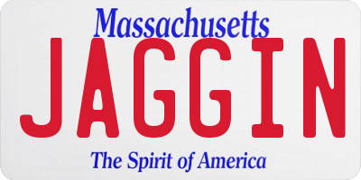 MA license plate JAGGIN