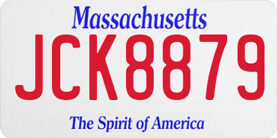 MA license plate JCK8879