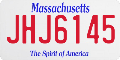 MA license plate JHJ6145