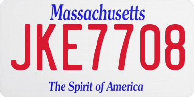 MA license plate JKE7708