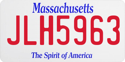 MA license plate JLH5963