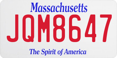 MA license plate JQM8647