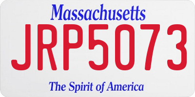 MA license plate JRP5073