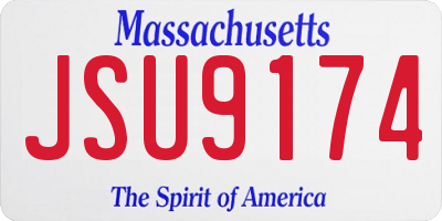 MA license plate JSU9174