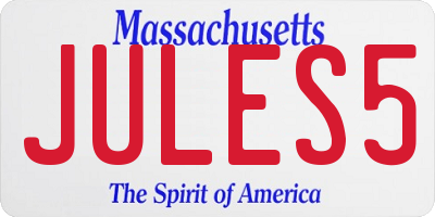 MA license plate JULES5