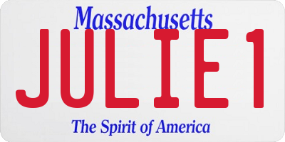 MA license plate JULIE1